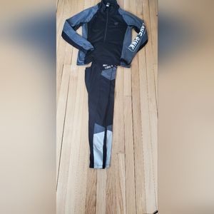 Victoria Secrets PINK jogging suit in black/grey/white